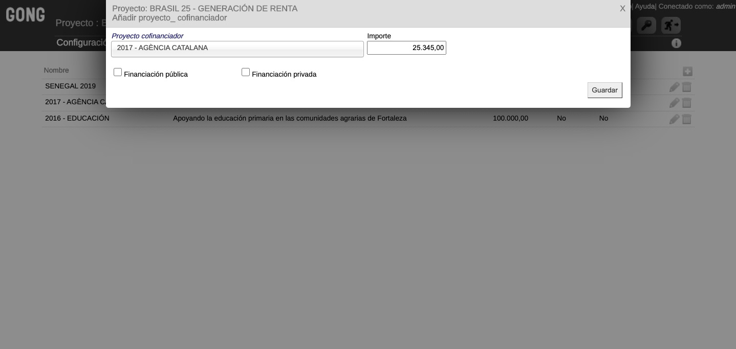 Proyectos Cofinanciados