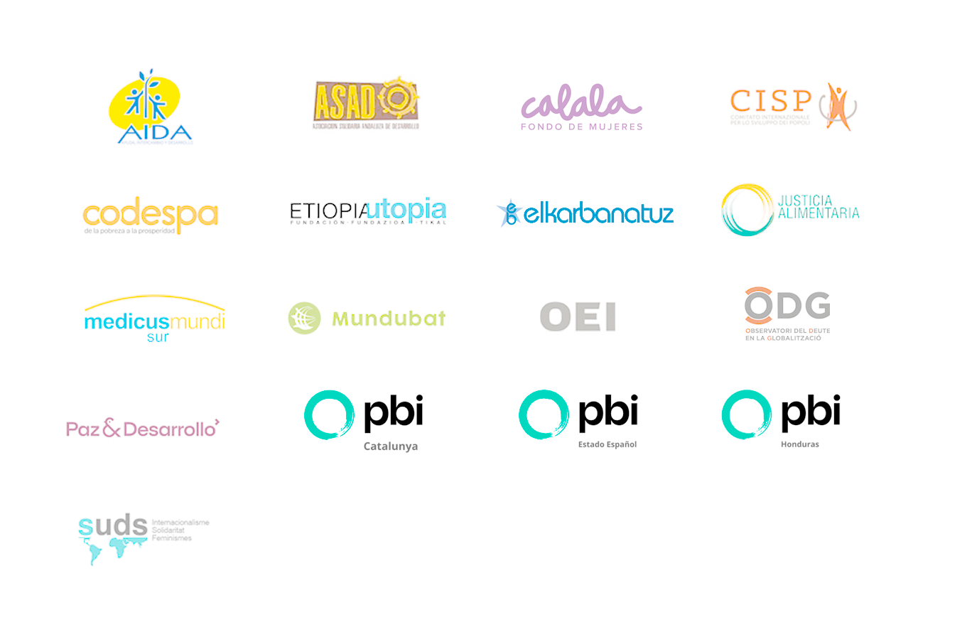 Logos de las ONGs de la Comunidad GONG en octubre de 2025