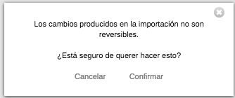 Aviso confirmación carga de presupuesto de GONG