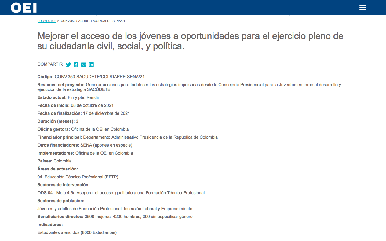 Ficha Proyecto OEI